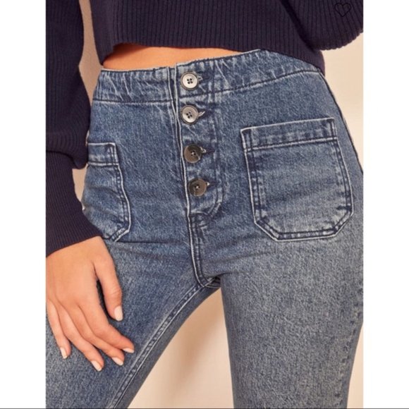 New Reformation Elsie Straight Leg Jeans 25 - Picture 2 of 8